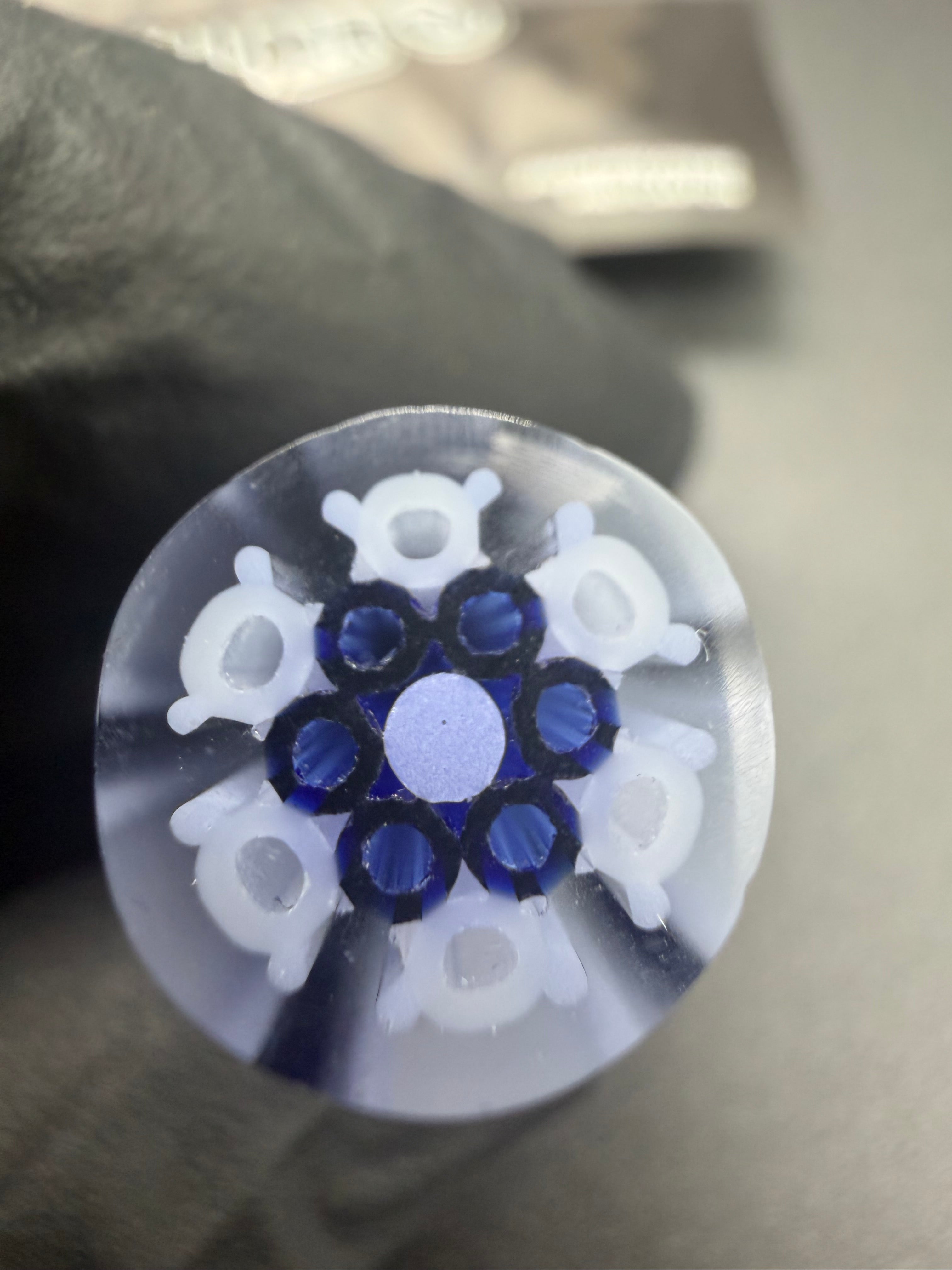 Madtips white/blue glass tip